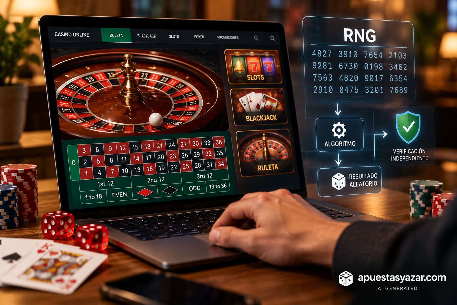 Nueva portada 1 RNG en casinos online: qué es y cómo se comprueba que un juego es aleatorio